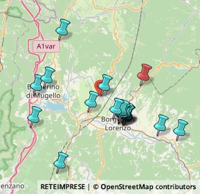 Mappa Via di Rosine, 50038 Scarperia e San Piero FI, Italia (7.3015)