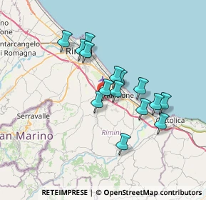 Mappa Viale Mandello, 47838 Riccione RN, Italia (5.834)