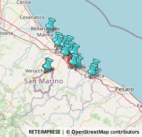Mappa Viale Mandello, 47838 Riccione RN, Italia (8.32933)