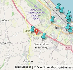 Mappa Viale Mandello, 47838 Riccione RN, Italia (2.91182)