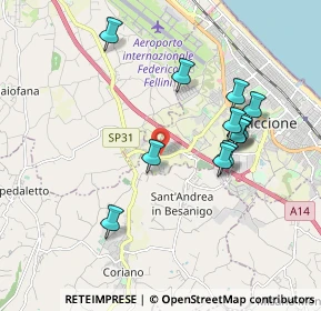 Mappa Viale Mandello, 47838 Riccione RN, Italia (1.84333)