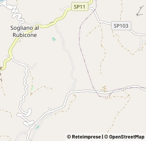 Mappa Via Valle, 47030 Sogliano al Rubicone FC, Italia (1.39231)