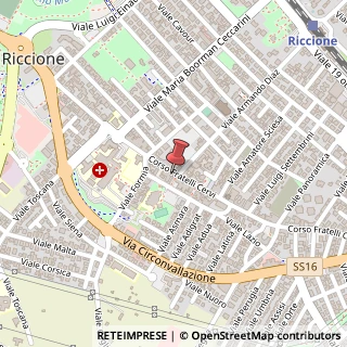 Mappa Corso Fratelli Cervi, 80, 47838 Riccione, Rimini (Emilia Romagna)