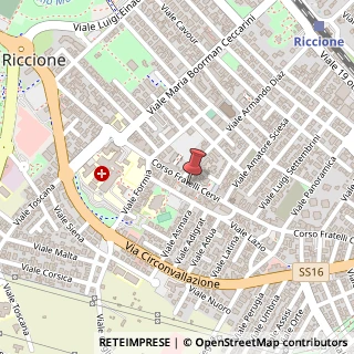 Mappa Corso Fratelli Cervi, 100, 47838 Riccione, Rimini (Emilia Romagna)