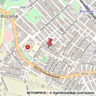 Mappa Corso Fratelli Cervi, 82, 47838 Riccione, Rimini (Emilia Romagna)