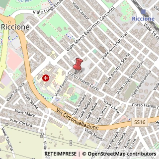Mappa Corso Fratelli Cervi, 125, 47838 Riccione, Rimini (Emilia Romagna)