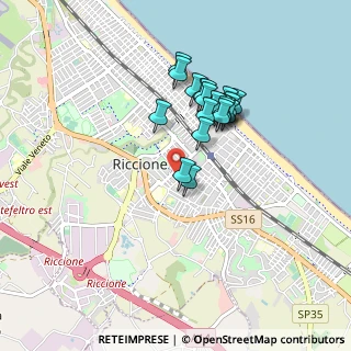 Mappa Viale Farini, 47838 Riccione RN, Italia (0.7465)