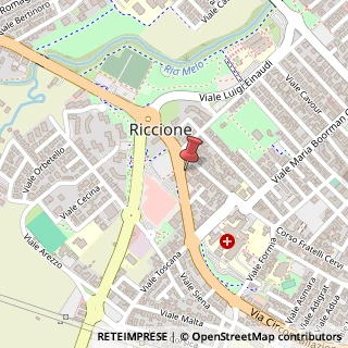Mappa Via Circonvallazione, 1, 47838 Riccione, Rimini (Emilia Romagna)