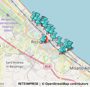 Mappa Viale Minghetti, 47838 Riccione RN, Italia (1.46)