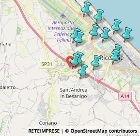 Mappa Viale Sondrio, 47838 Riccione RN, Italia (1.92143)