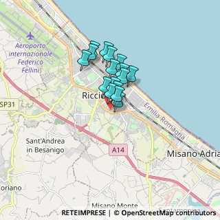 Mappa Viale Adigrat, 47838 Riccione RN, Italia (1.06375)