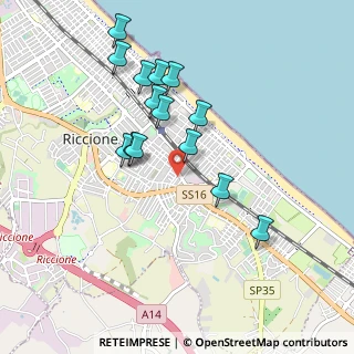 Mappa Via Santorre di Santarosa, 47838 Riccione RN, Italia (0.89071)