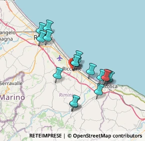 Mappa Viale Circonvallazione, 47924 Rimini RN, Italia (6.45438)