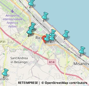 Mappa Viale Circonvallazione, 47924 Rimini RN, Italia (1.89667)