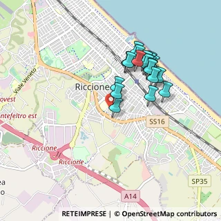 Mappa Via Frascati, 47838 Riccione RN, Italia (0.8285)