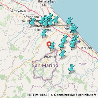 Mappa Via del Montale, 47923 Rimini RN, Italia (7.7825)