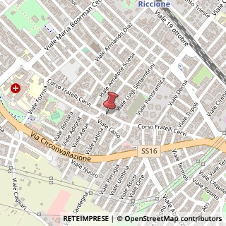 Mappa Corso Fratelli Cervi, 180, 47838 Riccione, Rimini (Emilia Romagna)