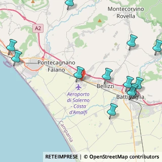 Mappa Aeroporto Salerno-Pontecagnano, 84090 Montecorvino Pugliano SA, Italia (6.06833)