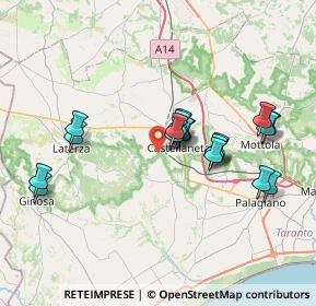 Mappa Contrada santo stefano, 74011 Castellaneta TA, Italia (7.27421)