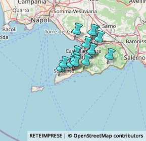 Mappa Via Meta - Amalfi, 80063 Piano di Sorrento NA, Italia (8.73067)