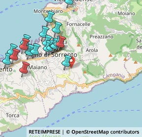 Mappa Via Meta - Amalfi, 80063 Piano di Sorrento NA, Italia (2.3325)