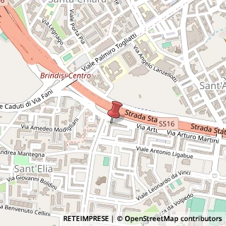 Mappa Via Arturo Martini, 2, 72100 Brindisi, Brindisi (Puglia)