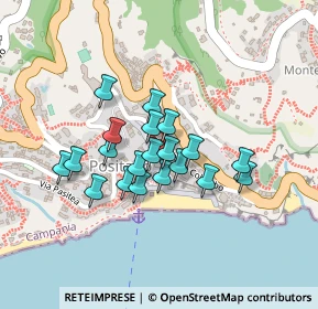 Mappa Vicolo Vito Savino, 84017 Positano SA, Italia (0.1745)