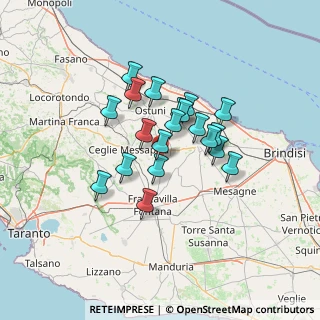 Mappa SP 28 - Contrada Spadalunga, 72013 Ceglie Messapica BR, Italia (10.9325)