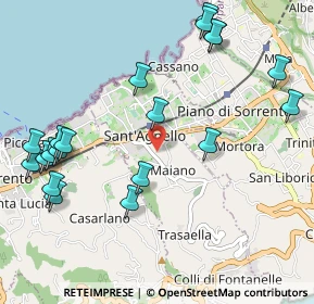 Mappa Via Monsignor Bonaventura Gargiulo, 80065 Sant'Agnello NA, Italia (1.349)