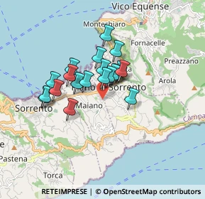 Mappa Via delle Acacie, 80063 Piano di Sorrento NA, Italia (1.3465)