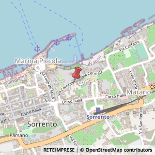 Mappa Via Correale, 27, 80067 Sorrento, Napoli (Campania)