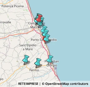 Mappa Via Solferino, 63018 Porto Sant'Elpidio FM, Italia (6.86875)