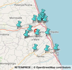 Mappa Via Monte Taccone, 63811 Sant'Elpidio a Mare FM, Italia (6.3025)