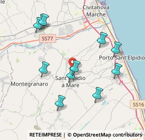 Mappa Via Monte Taccone, 63811 Sant'Elpidio a Mare FM, Italia (4.14909)
