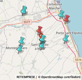 Mappa Via Monte Taccone, 63811 Sant'Elpidio a Mare FM, Italia (3.80727)