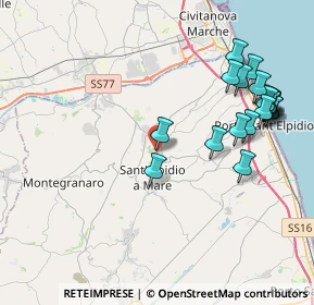 Mappa Via Monte Taccone, 63811 Sant'Elpidio a Mare FM, Italia (4.7075)