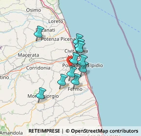 Mappa Via Monte Taccone, 63811 Sant'Elpidio a Mare FM, Italia (9.27455)