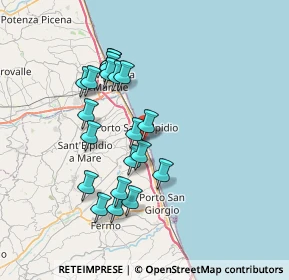 Mappa Via Curtatone, 63821 Porto Sant'Elpidio FM, Italia (6.884)