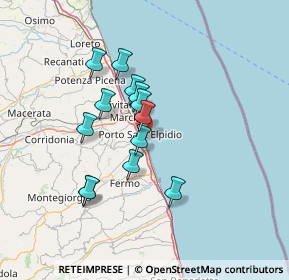 Mappa Via Curtatone, 63821 Porto Sant'Elpidio FM, Italia (11.51385)
