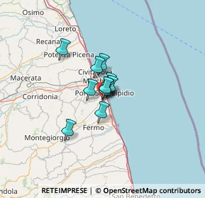 Mappa Via dell'Arte, 63018 Porto Sant'Elpidio FM, Italia (6.08273)