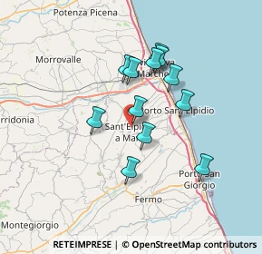 Mappa Piazzale Europa, 63811 Sant'Elpidio a Mare FM, Italia (5.85083)