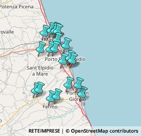 Mappa Via Parma, 63821 Porto Sant'Elpidio FM, Italia (6.58)