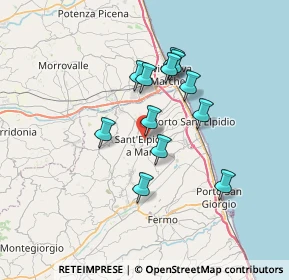 Mappa Via Trentino, 63811 Sant'Elpidio a Mare FM, Italia (5.82667)