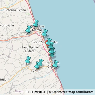 Mappa Via Milano, 63821 Porto Sant'Elpidio FM, Italia (6.21727)