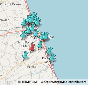 Mappa Via Milano, 63821 Porto Sant'Elpidio FM, Italia (6.622)