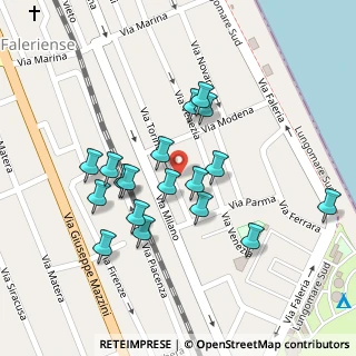 Mappa Via Milano, 63821 Porto Sant'Elpidio FM, Italia (0.1)