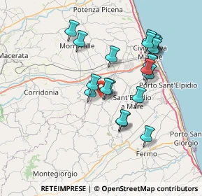 Mappa VIA SAN TOMMASO, 63812 Montegranaro FM, Italia (7.04)