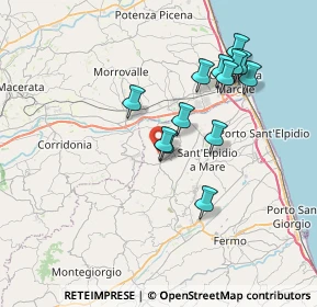 Mappa VIA SAN TOMMASO, 63812 Montegranaro FM, Italia (6.85231)