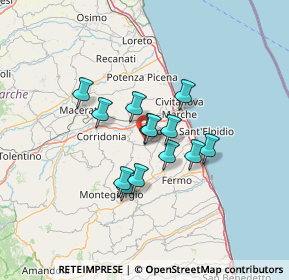 Mappa VIA SAN TOMMASO, 63812 Montegranaro FM, Italia (9.72692)