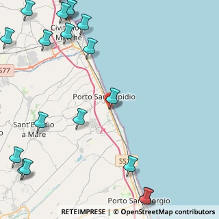 Mappa Via Giovanbattista Pergolesi, 63821 Porto Sant'Elpidio FM, Italia (7.26105)